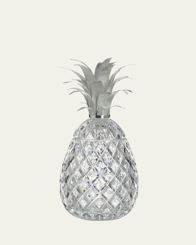 Isadora 11" Silver Pineapple Centerpiece